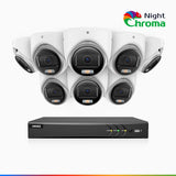 NightChroma<sup>TM</sup> NAK500 - Updated Version, 3K 8 Channel 8 Cameras TVI Security System, Acme Color Night Vision, 2960 × 1665 Resolution, f/1.0 Aperture (0.001 Lux), Built-in Microphone, IP67
