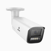 CZ804 - 4K 4X Optical Zoom PoE Outdoor Security Camera, 2.8 - 12 MM Motorized Varifocal Lens, Smart Dual Light Night Vision, Motion Detection 2.0, Built-in Microphone, Siren & Strobe Alarm, Upgraded Version