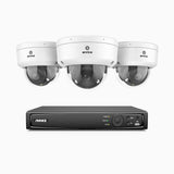 HZ804 - 4K 8 Channel 3 Cameras PoE Security System, 4X Optical Zoom, 2.8 - 12 MM Motorized Varifocal Lens, Smart Dual Light Night Vision, Motion Detection 2.0, Built-in Microphone, Siren & Strobe Alarm, Upgraded Version