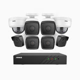 H500 - 3K 8 Channel PoE Security System with 6 Bullet & 2 Dome Cameras, EXIR 2.0 Night Vision, Built-in Mic & SD Card Slot, RTSP Supported, Works with Alexa ,IP67 Waterproof, RTSP Supported