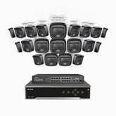 H500 - 3K Super HD 32 Channel 20 Cameras PoE Security System, Color & IR Night Vision, 3072 × 1728 @ 20fps, Smart Human & Vehicle Detection, Built-in Microphone, IP67