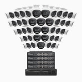 H800X - 4K 64 Channel 48 Cameras PoE Security System, 1/1.8'' BSI Sensor, f/1.6 Aperture (0.003 Lux), Siren & Strobe Alarm,Two-Way Audio, Human & Vehicle Detection, Perimeter Protection, Works with Alexa