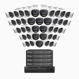 H800X - 4K 64 Channel 48 Cameras PoE Security System, 1/1.8'' BSI Sensor, f/1.6 Aperture (0.003 Lux), Siren & Strobe Alarm,Two-Way Audio, Human & Vehicle Detection, Perimeter Protection, Works with Alexa