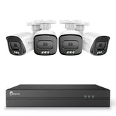 4K 8-Channel POE CCTV Camera Security System, 4K NVR w/4 5MP IP Cameras, Color Night Vision, Customized Motion Area, Comprehensive Smart Detection, Two-Way Audio Intercom, IP67 Weatherproof