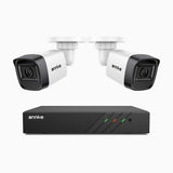 H300 - 2K 3MP 8 Channel 2 Cameras PoE Security System, EXIR 2.0 Night Vision, Motion Detection, H.265+, IP67 Waterproof