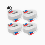 Fire Rated 100% UL-Certified 30 m/100 ft All-in-One BNC Video Power Cables