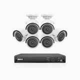 H800 - 4K 16 Channel 6 Cameras PoE Security System, Human & Vehicle Detection, EXIR 2.0 Night Vision, 123° FoV, RTSP Supported