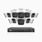 H800 - 4K 16 Channel 12 Cameras PoE Security System, Human & Vehicle Detection, Built-in Micphone, EXIR 2.0 Night Vision, 123° FoV, RTSP Supported
