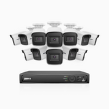 H800 - 4K 16 Channel 12 Cameras PoE Security System, Human & Vehicle Detection, Built-in Micphone, EXIR 2.0 Night Vision, 123° FoV, RTSP Supported