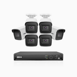 H800 - 4K 16 Channel 6 Cameras PoE Security System, Human & Vehicle Detection, EXIR 2.0 Night Vision, 123° FoV, RTSP Supported