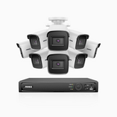 H800 - 4K 16 Channel 8 Cameras PoE Security System, Human & Vehicle Detection, Built-in Micphone, EXIR 2.0 Night Vision, 123° FoV, RTSP Supported