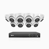 H800 - 4K 16 Channel 10 Cameras PoE Security System, Human & Vehicle Detection, Built-in Mic, EXIR 2.0 Night Vision, 123° FoV, RTSP Supported
