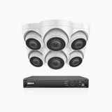 H800 - 4K 16 Channel 6 Cameras PoE Security System, Human & Vehicle Detection, EXIR 2.0 Night Vision, 123° FoV, RTSP Supported