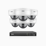 H800 - 4K 16 Channel 6 Cameras PoE Security System, Human & Vehicle Detection, EXIR 2.0 Night Vision, 123° FoV, RTSP Supported