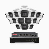 H800 - 4K 32 Channel 16 Cameras PoE Security System, Human & Vehicle Detection, EXIR 2.0 Night Vision, 123° FoV, Built-in Mic, RTSP Supported, 16-Port PoE Switch Included