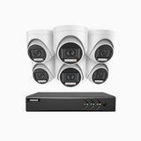 ADLK500 - 3K 8 Channel 6 Dual Light Cameras Wired Security System, Color & IR Night Vision, 3072*1728 Resolution, f/1.2 Super Aperture, 4-in-1 Output Signal, Built-in Microphone, IP67