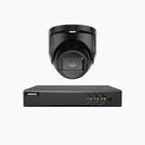 EL200 - 1080p 8 Channel Outdoor Wired Security CCTV System with 1 Camera, 3.6 MM Lens, Smart DVR with Human & Vehicle Detection, 66 ft Infrared Night Vision, 4-in-1 Output Signal, IP67