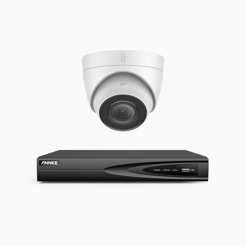 H500 - 3K 4 Channel 1 Camera PoE Security System, EXIR 2.0 Night Vision, Built-in Mic & SD Card Slot, RTSP  Supported ,IP67 Waterproof, RTSP Supported