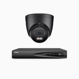 AH500 - 3K 4 Channel 1 Camera PoE Security System, Color & IR Night Vision, 3072*1728 Resolution, f/1.6 Aperture (0.005 Lux), Human & Vehicle Detection, Built-in Microphone,IP67