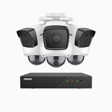 H500 - 3K 8 Channel PoE Security System with 3 Bullet & 3 Dome Cameras, EXIR 2.0 Night Vision, Built-in Mic & SD Card Slot, RTSP Supported, Works with Alexa ,IP67 Waterproof, RTSP Supported