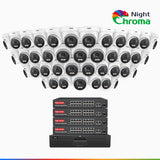 NightChroma<sup>TM</sup> NCK800 – 4K 64 Channel 40 Cameras PoE Security System, f/1.0 Super Aperture, Color Night Vision, 2CH 4K Decoding Capability, Human & Vehicle Detection, Intelligent Behavior Analysis, Built-in Mic, 124° FoV