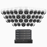 H800 - 4K 64 Channel 40 Cameras PoE Security System, Human & Vehicle Detection, Color & IR Night Vision, Built-in Mic, RTSP Supported, 16-Port PoE Switch Included