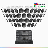NightChroma<sup>TM</sup> NCK800 – 4K 64 Channel 40 Cameras PoE Security System, f/1.0 Super Aperture, Color Night Vision, 2CH 4K Decoding Capability, Human & Vehicle Detection, Intelligent Behavior Analysis, Built-in Mic, 124° FoV
