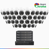 NightChroma<sup>TM</sup> NCK800 – 4K 64 Channel 40 Cameras PoE Security System, f/1.0 Super Aperture, Color Night Vision, 2CH 4K Decoding Capability, Human & Vehicle Detection, Intelligent Behavior Analysis, Built-in Mic, 124° FoV