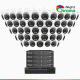 NightChroma<sup>TM</sup> NCK800 – 4K 64 Channel 48 Cameras PoE Security System, f/1.0 Super Aperture, Color Night Vision, 2CH 4K Decoding Capability, Human & Vehicle Detection, Intelligent Behavior Analysis, Built-in Mic, 124° FoV