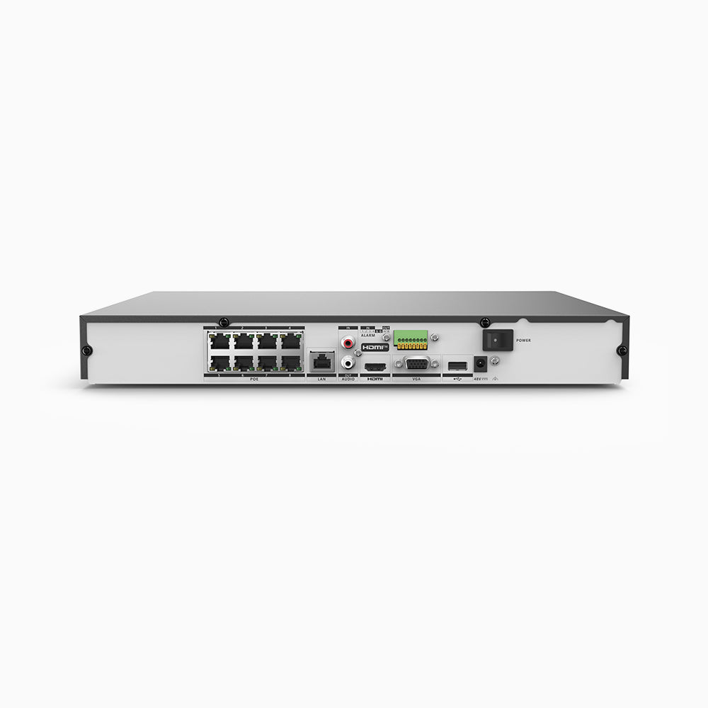 ANP800 - 12MP 8 Channel H.265+ PoE NVR, Max 160 Mbps Outgoing Bandwidth, 2CH 12MP Decoding Capability, Supports IPC with Human & Vehicle, Perimeter Detection, Dual Hard Drive Bays