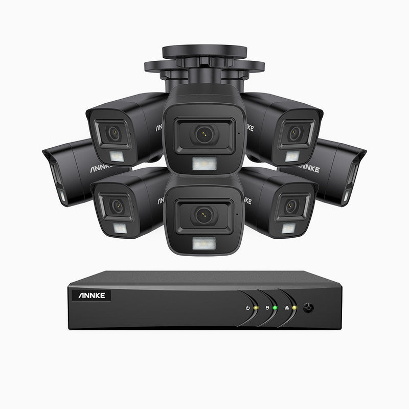 ADLK500 - 3K 8 Channel 8 Dual Light Cameras Wired Security System, Color & IR Night Vision, 3072*1728 Resolution, f/1.2 Super Aperture, 4-in-1 Output Signal, Built-in Microphone, IP67
