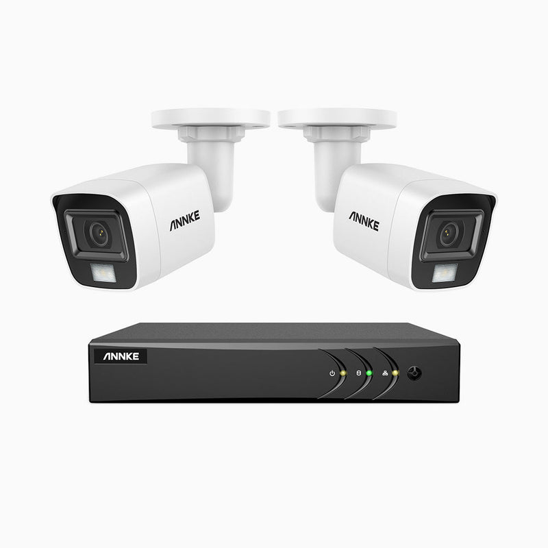 ADLK500 - 3K 8 Channel 2 Dual Light Cameras Wired Security System, Color & IR Night Vision, 3072*1728 Resolution, f/1.2 Super Aperture, 4-in-1 Output Signal, Built-in Microphone, IP67