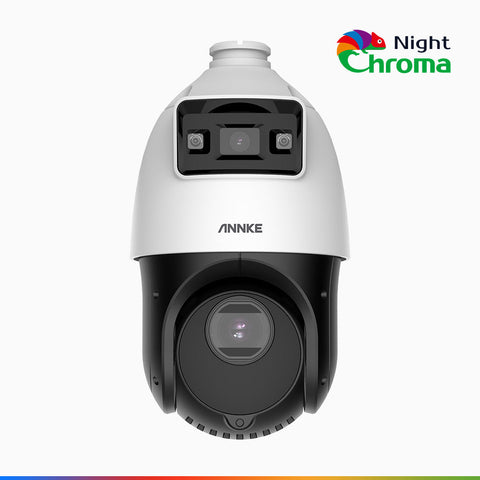 NightChroma<sup>TM</sup> NCT400 - 2-in-1 Dual Lens PTZ Security IP Camera, 3D Position, Acme Color Night Vision (0.001 Lux), 25X Optical Zoom, Smart Detection, 4MP Resolution