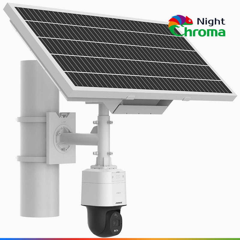 SPT400 - 4MP 4G LTE Solar-powered Security PT Camera, 340° Pan & 105° Tilt, Acme Color Night Vision, 100% Wire-Free, 40W Solar Panel, Built-in Battery, Two-Way Audio