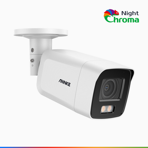 NightChroma<sup>TM</sup> NC800 - 4K Outdoor PoE Security Camera, Acme Color Night Vision, f/1.0 Super Aperture (0.0005 Lux), Human & Vehicle Detection, Intelligent Behavior Analysis, Built-in Microphone, Works with Alexa