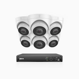 H800 - 4K 16 Channel 6 Cameras PoE Security System, Human & Vehicle Detection, EXIR 2.0 Night Vision, 123° FoV, RTSP  Supported