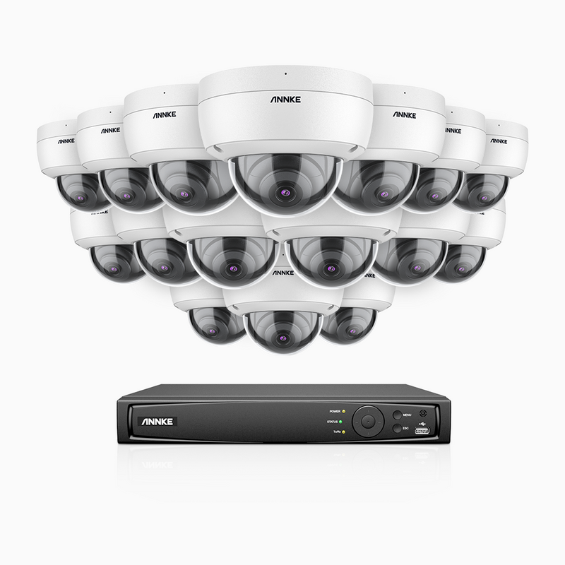 H800 - 4K 16 Channel 16 Cameras PoE Security System, Human & Vehicle Detection, EXIR 2.0 Night Vision, 123° FoV, RTSP Supported