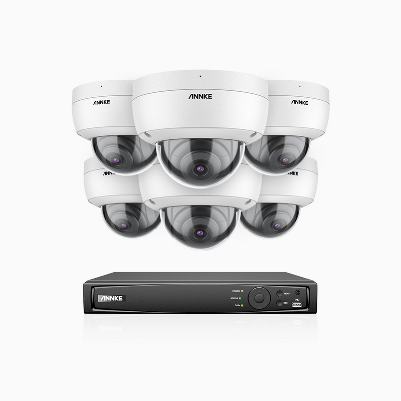 H800 - 4K 16 Channel 6 Cameras PoE Security System, Human & Vehicle Detection, EXIR 2.0 Night Vision, 123° FoV, RTSP  Supported