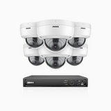 H800 - 4K 16 Channel 6 Cameras PoE Security System, Human & Vehicle Detection, EXIR 2.0 Night Vision, 123° FoV, RTSP  Supported