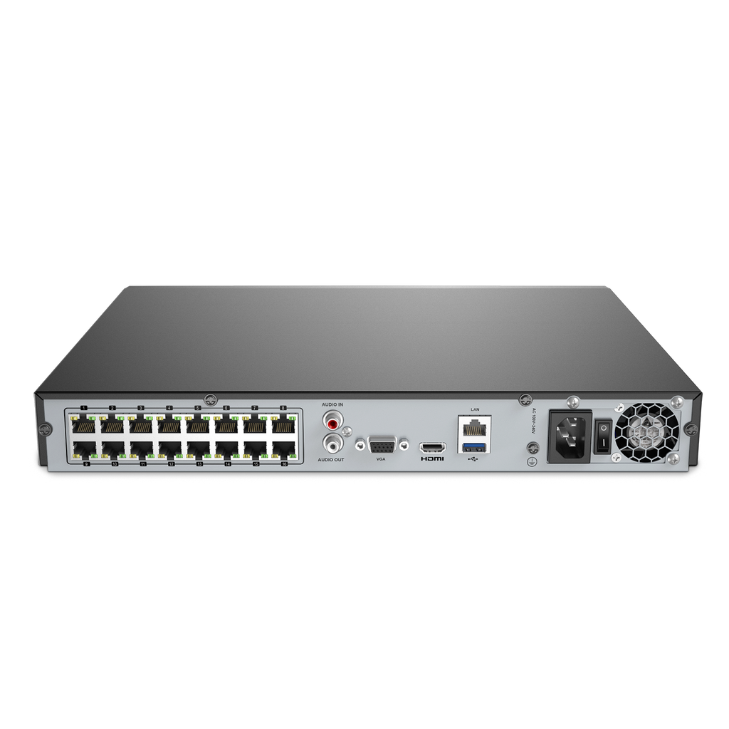 ANNKE 16 Channel H.265+ 4K Ultra HD PoE NVR, Works with Alexa ANNKE Store