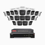 H800 - 4K 32 Channel 20 Cameras PoE Security System, Human & Vehicle Detection, EXIR 2.0 Night Vision, Built-in Mic, 123° FoV, RTSP Supported, 16-Port PoE Switch Included