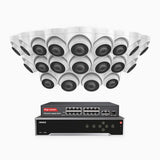 H800 - 4K 32 Channel 20 Cameras PoE Security System, Human & Vehicle Detection, EXIR 2.0 Night Vision, Built-in Mic, 123° FoV, RTSP Supported, 16-Port PoE Switch Included